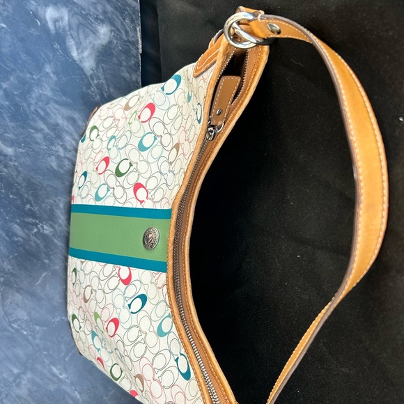 Coach Chelsea Heritage Signature Stripe Hobo No.C1069-F15138 - Picture 3 of 16